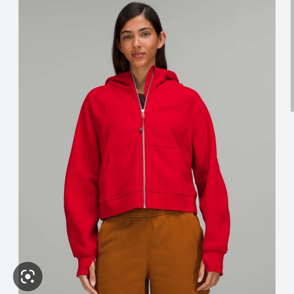 NWT Lululemon Scuba Oversized Full Zip Dark Red XS/S.